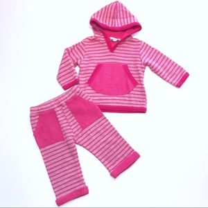 🆕 Paige Lauren Pink Terry Stripe Hoodie & Pants
